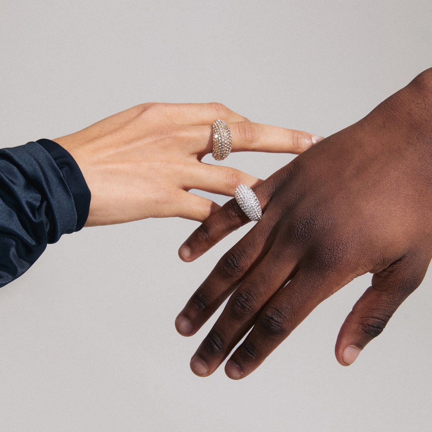 Focus Ring - Silver Plated - Crystal