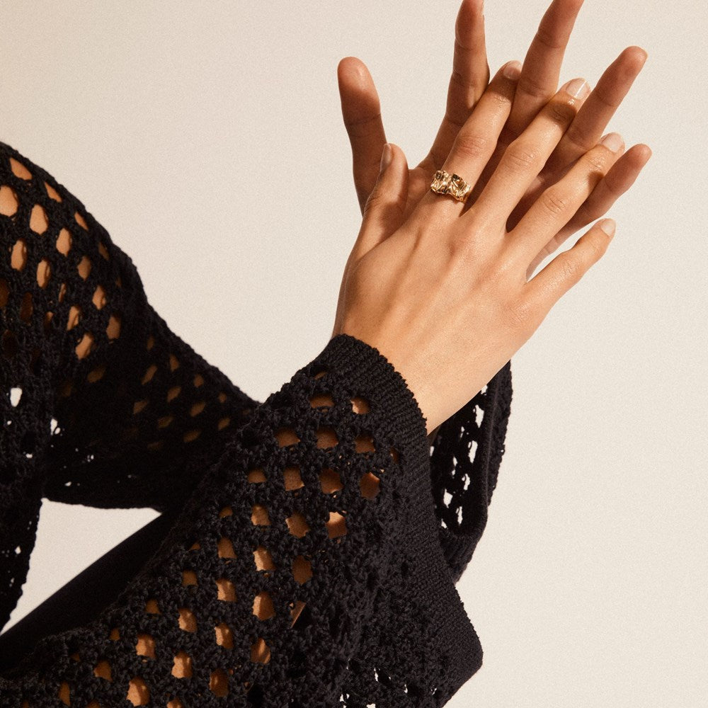 Willpower Recycled Sculptural Ring - Gold Plated