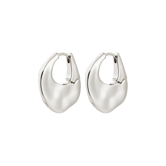 Sense Hoop Earrings - Silver Plated