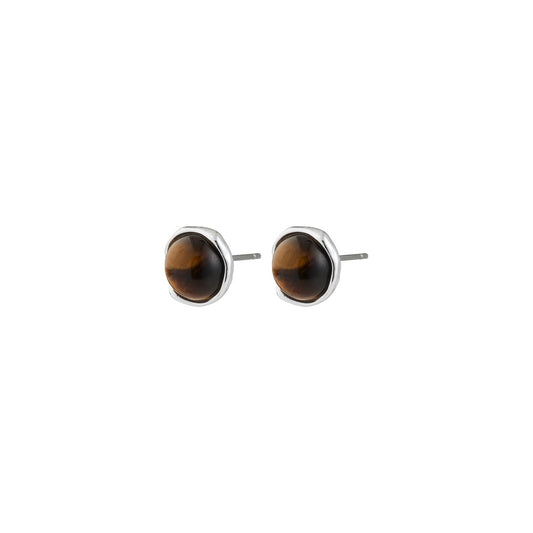 Sense Earrings - Silver Plated/Agate
