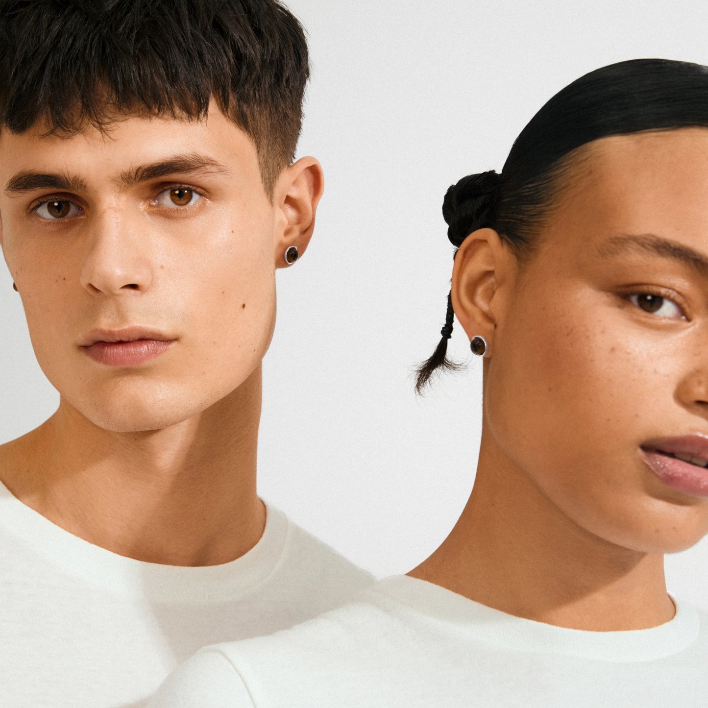 Sense Earrings - Silver Plated/Agate