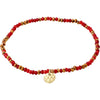 Indie Bracelet - Gold Plated - Red