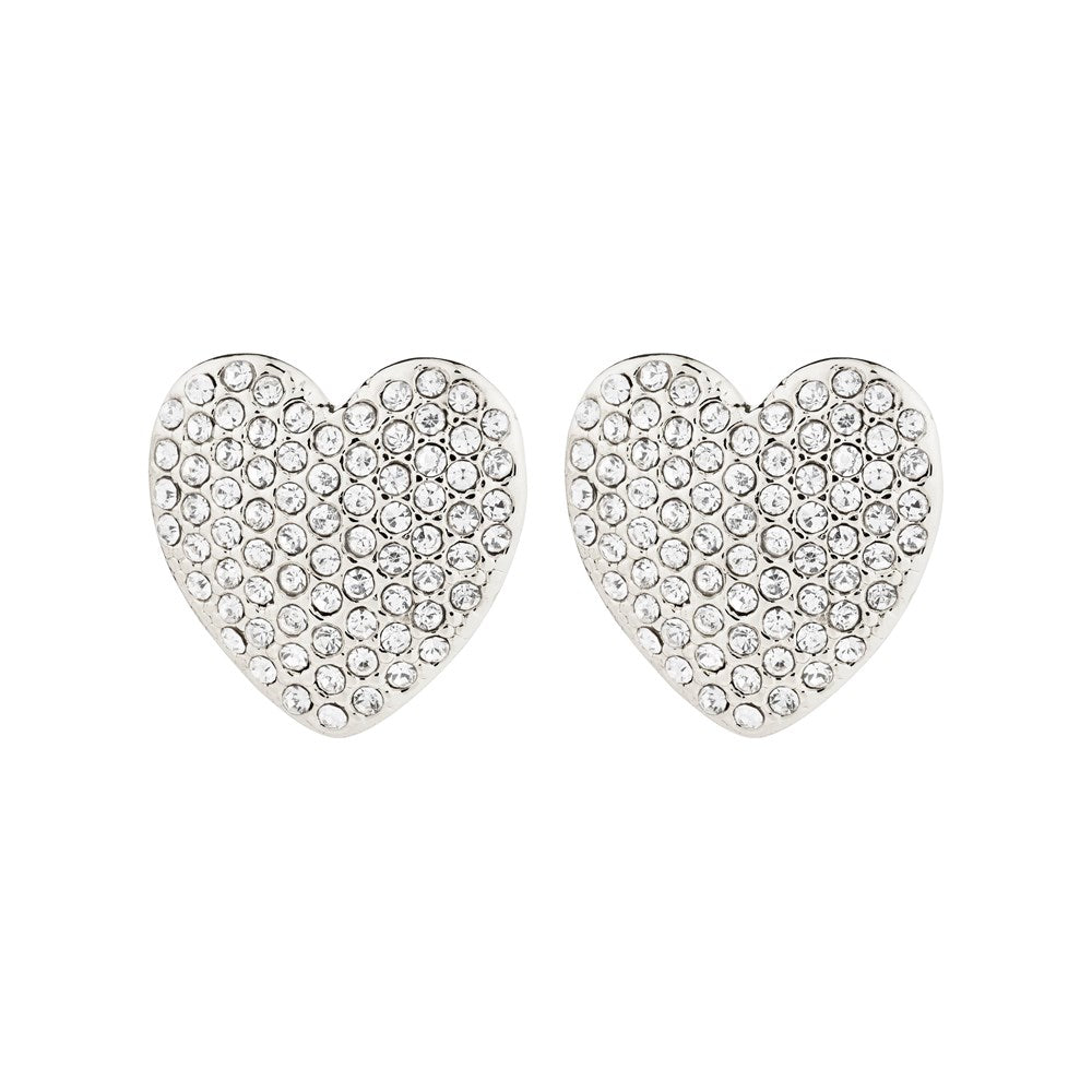 Dune Recycled Earrings - Silver Plated - Crystal