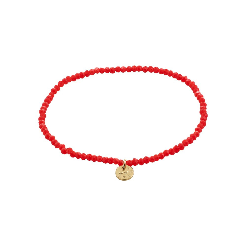 Indie Red Bracelet - Gold Plated