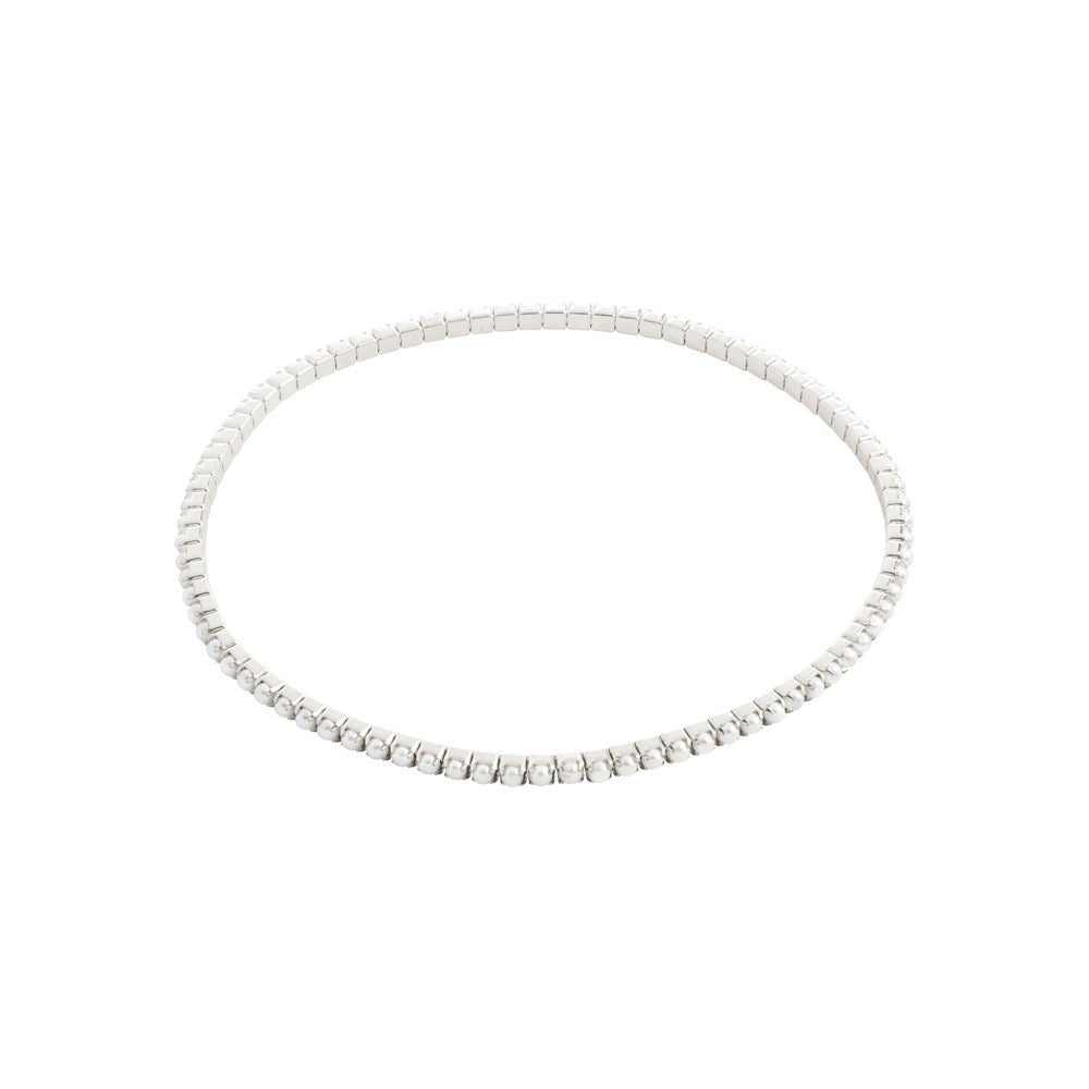 Arash White Bracelet - Silver Plated
