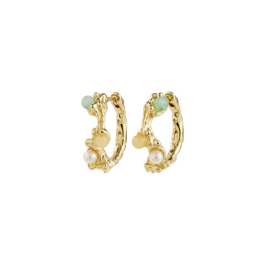 Iris Hoop Earrings - Gold Plated