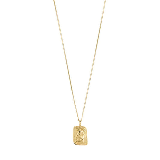 Pisces Recycled Zodiac Sign Necklace - Gold Plated