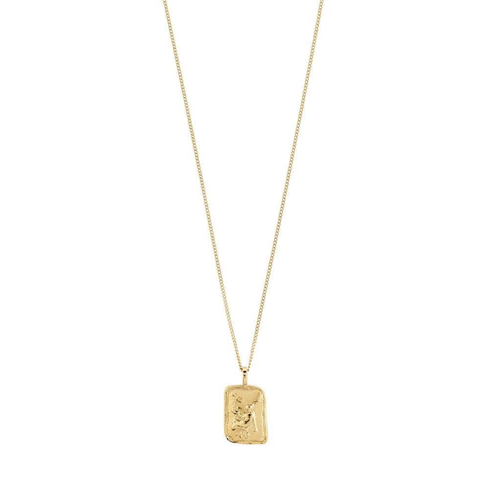 Virgo Recycled Zodiac Sign Necklace - Gold Plated
