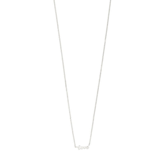 Love Recycled Necklace - Silver Plated
