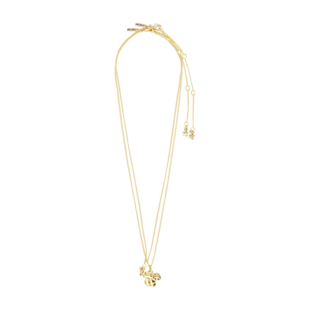 Zhuri Recycled Necklace 2-In-1 Set - Gold Plated