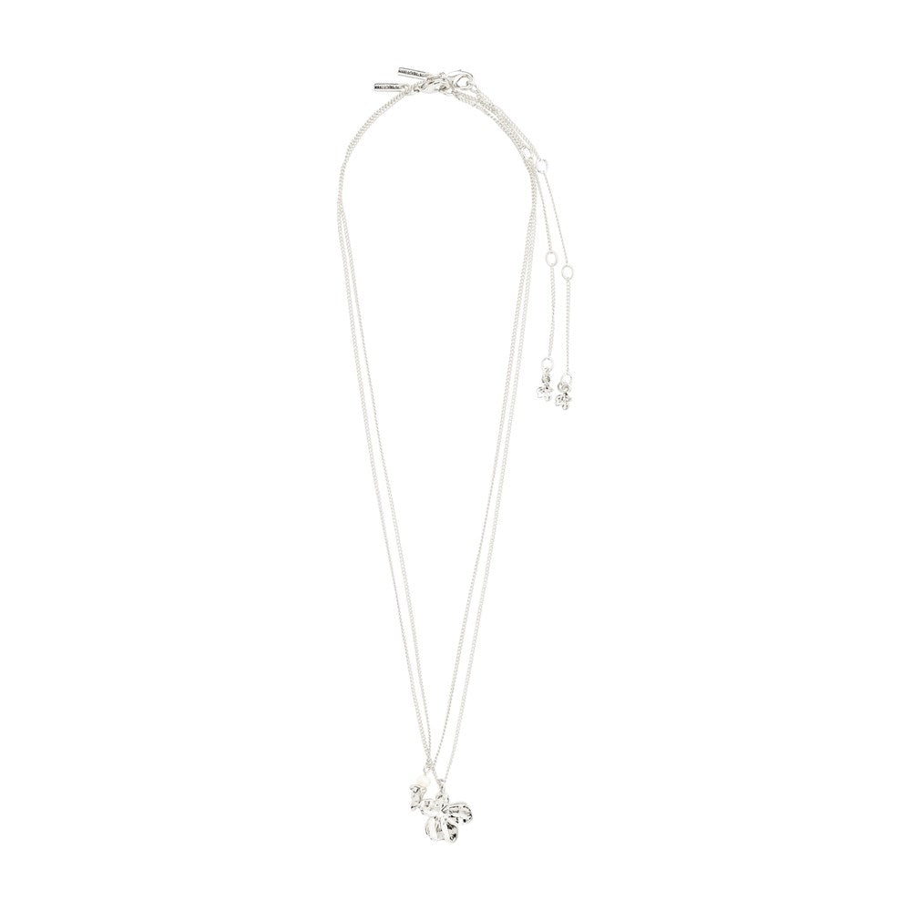 Zhuri Recycled Necklace 2-In-1 Set - Silver Plated