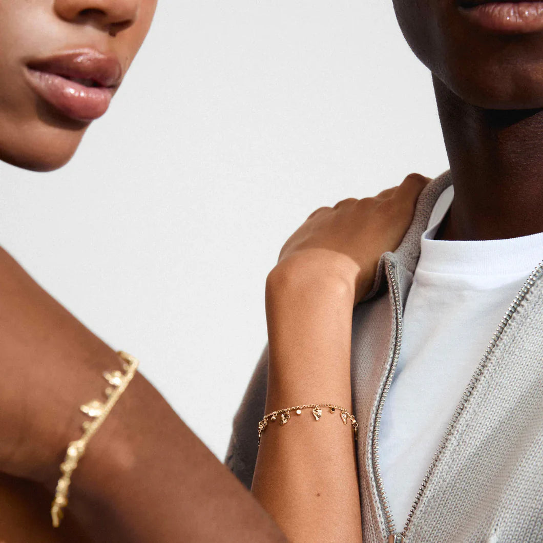 Jules Recycled Bracelet - Gold Plated - Crystal
