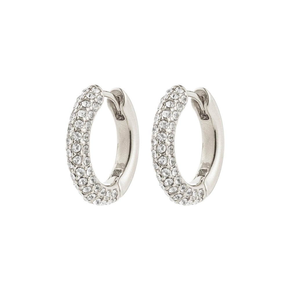 Tatum Recycled Crystal Earrings - Silver Plated