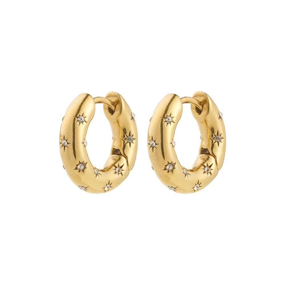 Nevaeh Recycled Crystal Earrings - Gold Plated