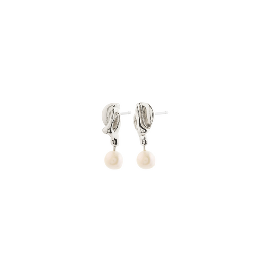 Starlight Pearl Earrings - Silver Plated