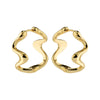 Moon Recycled Hoops - Gold Plated