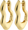 Wave Recycled Wavy Earrings - Gold Plated