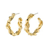 Sun Recycled Twisted Hoops - Gold Plated