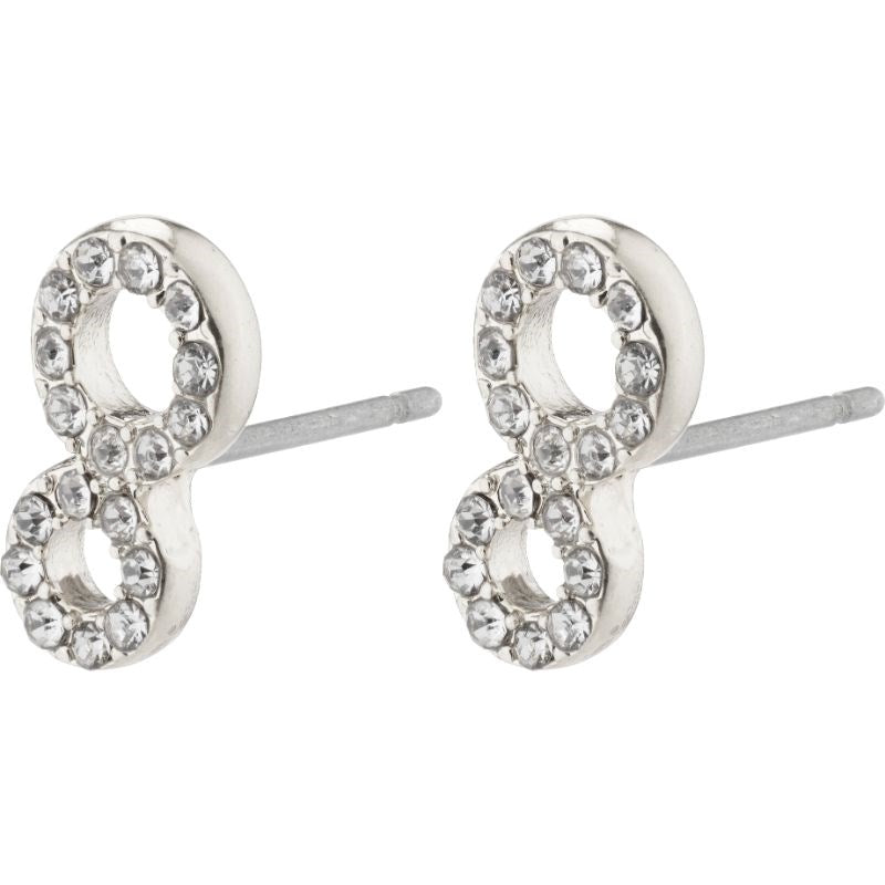 Rogue Recycled Crystal Earrings - Silver Plated