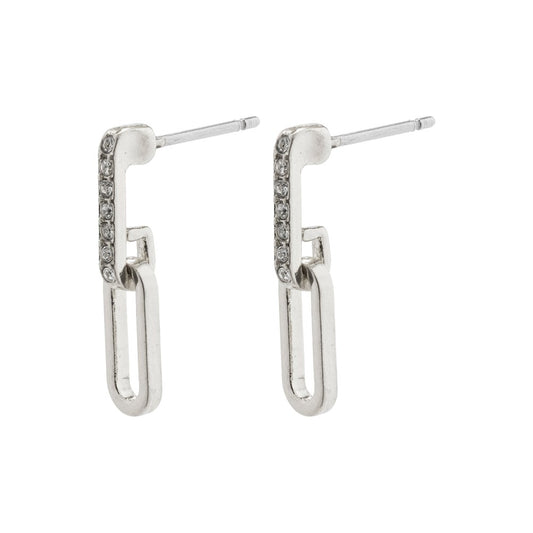 Elise Earrings - Silver Plated Crystal