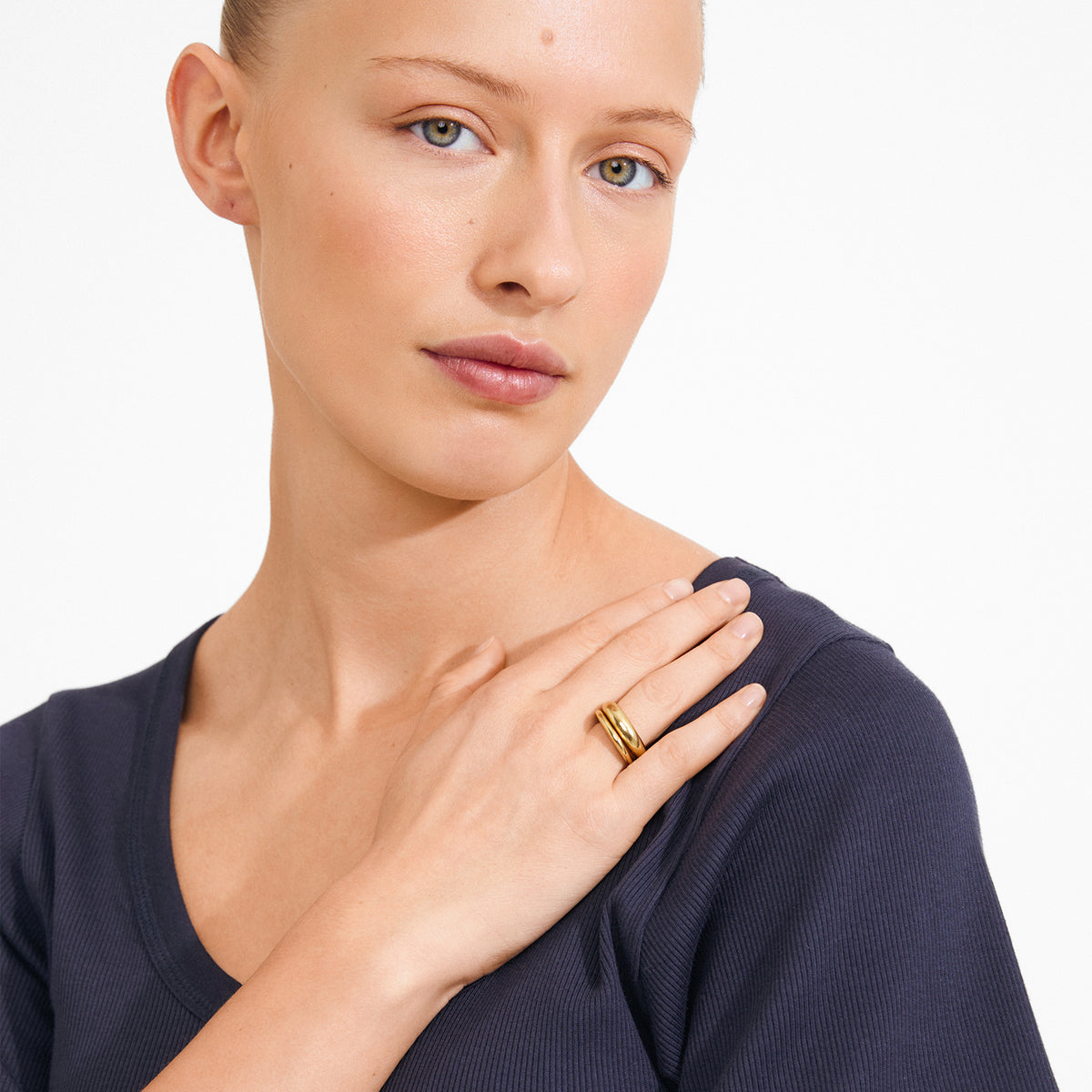 Kaisyn Ring 2-In-1 Set - Gold-Plated