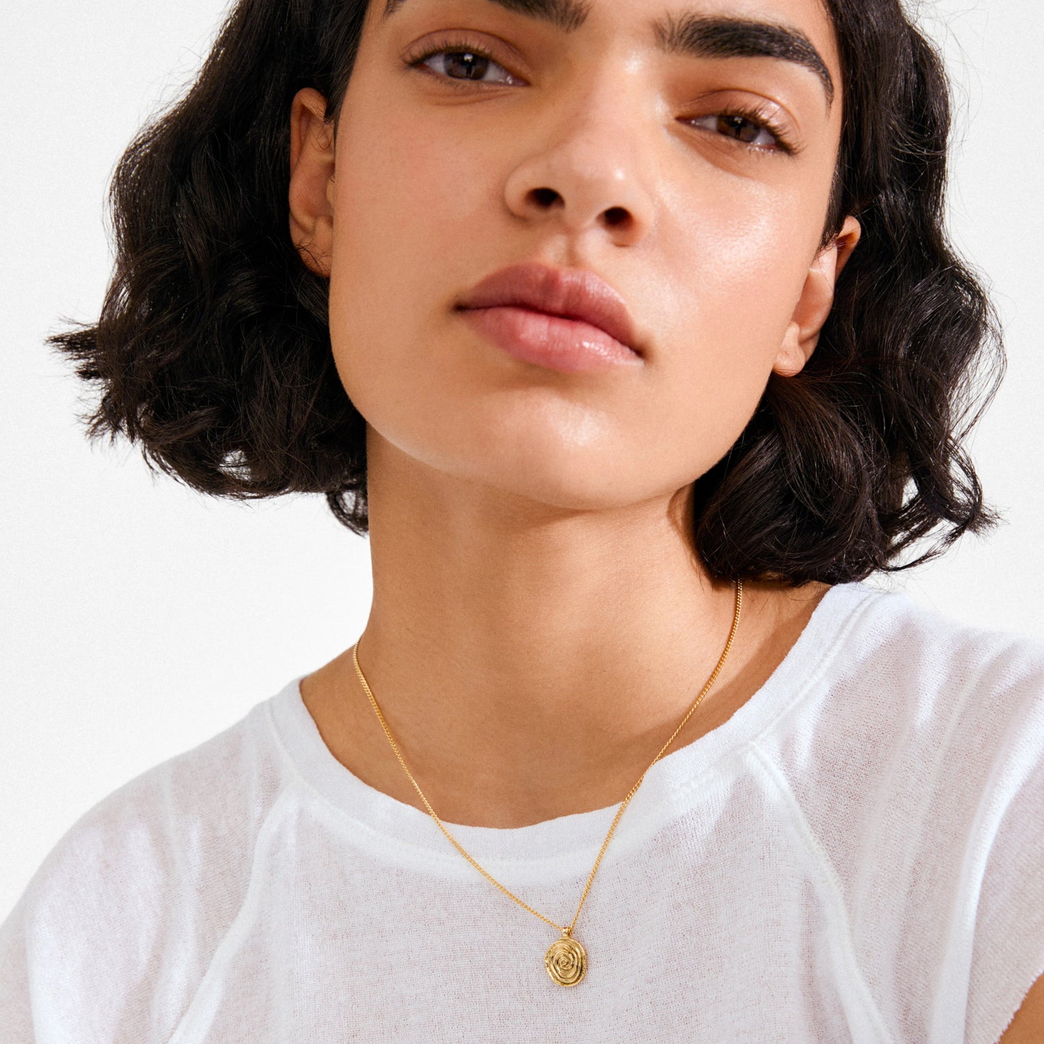 Air Coin Necklace - Gold Plated