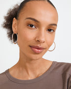 Presence Hoop Earrings Silver-Plated
