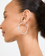 Presence Hoop Earrings Silver-Plated