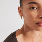 Star Recycled Hoops - Gold Plated