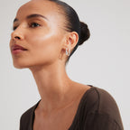 Star Recycled Hoops - Silver Plated