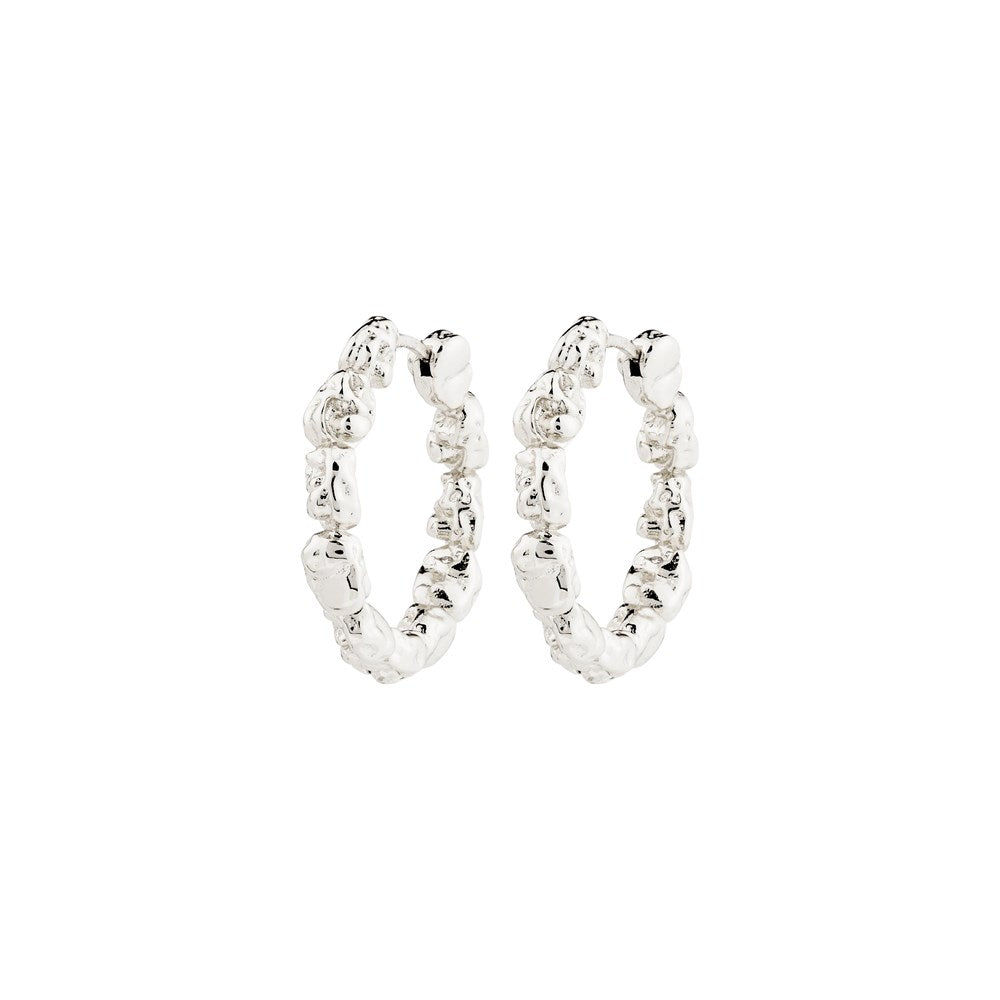 Tide Recycled Hoop Earrings - Silver Plated