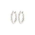 Tide Recycled Hoop Earrings - Silver Plated