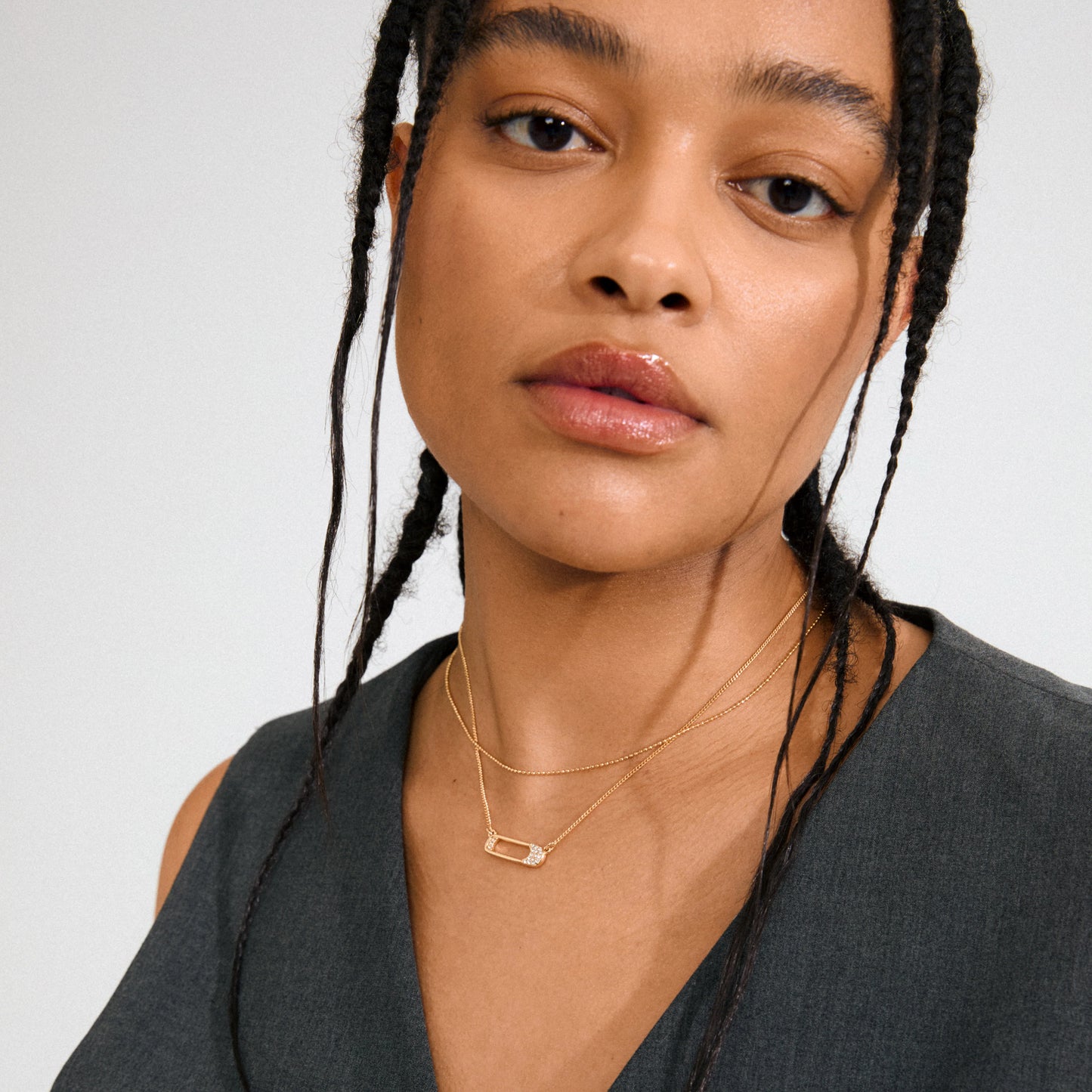 Instant Recycled Crystal Necklace - Gold Plated