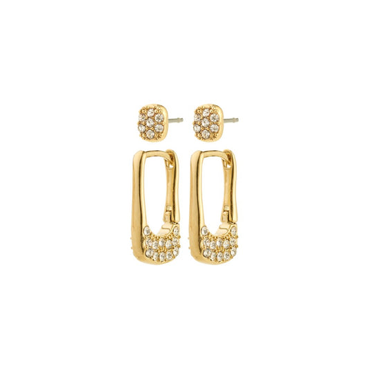 Instant Recycled Crystal Earrings - Gold Plated