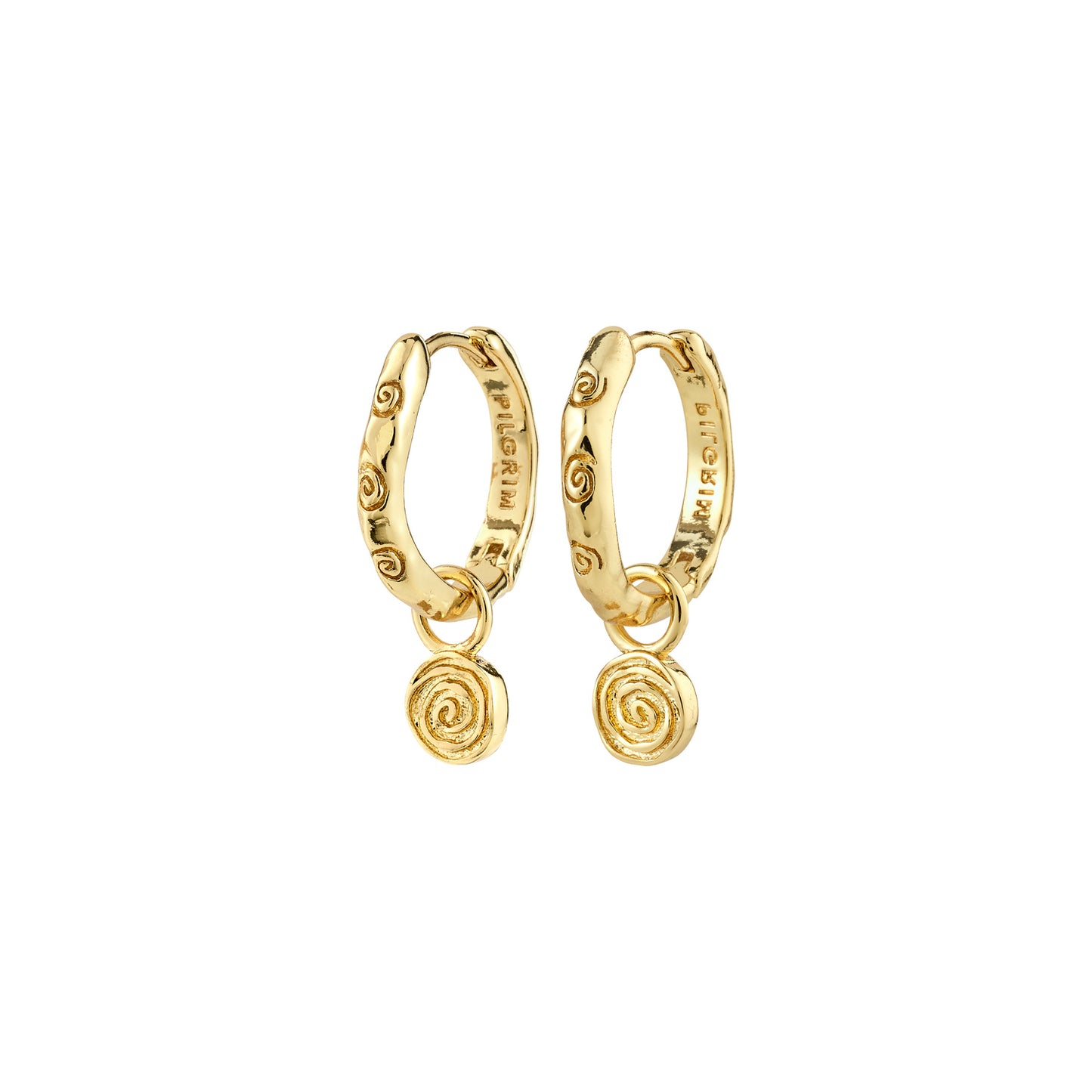 Fire Hoop Earrings - Gold Plated
