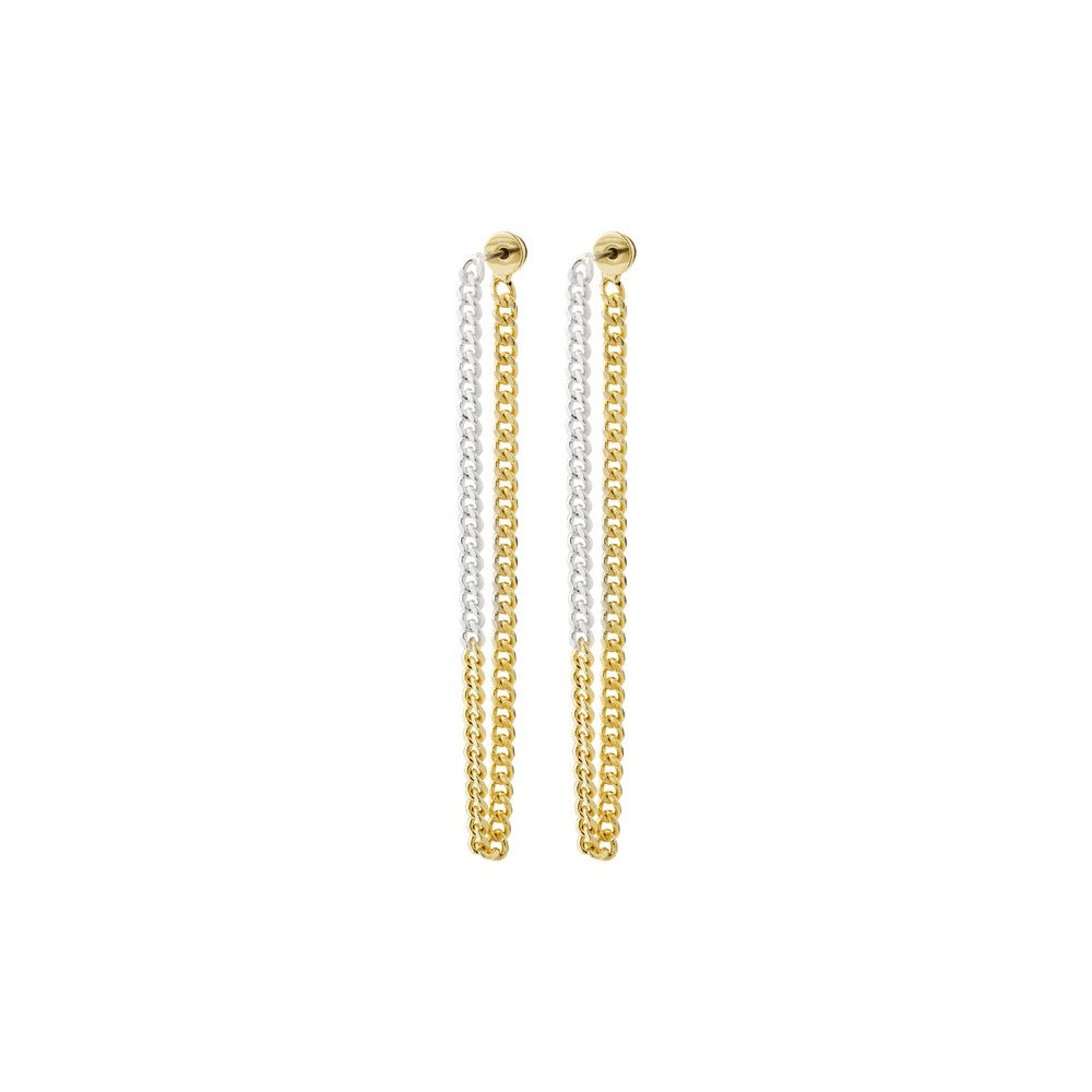 Inner Chain Earrings Mixed Metal