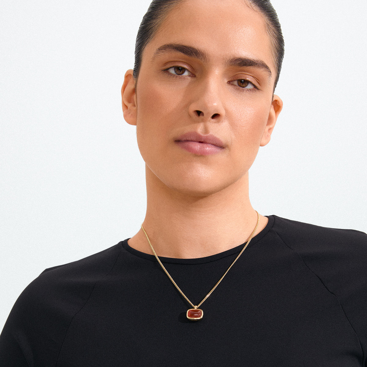 Now Necklace - Gold Plated/Red