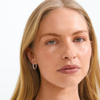 Now Hoop Earrings - Silver Plated