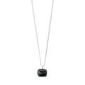 Now Necklace - Silver Plated/Black
