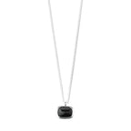 Now Necklace - Silver Plated/Black