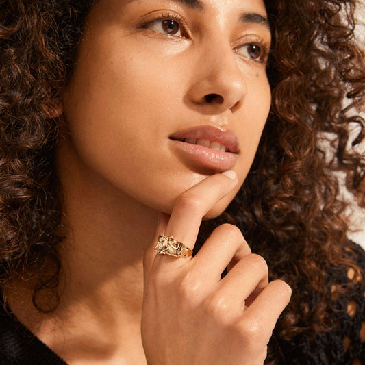 Willpower Recycled Sculptural Ring - Gold Plated