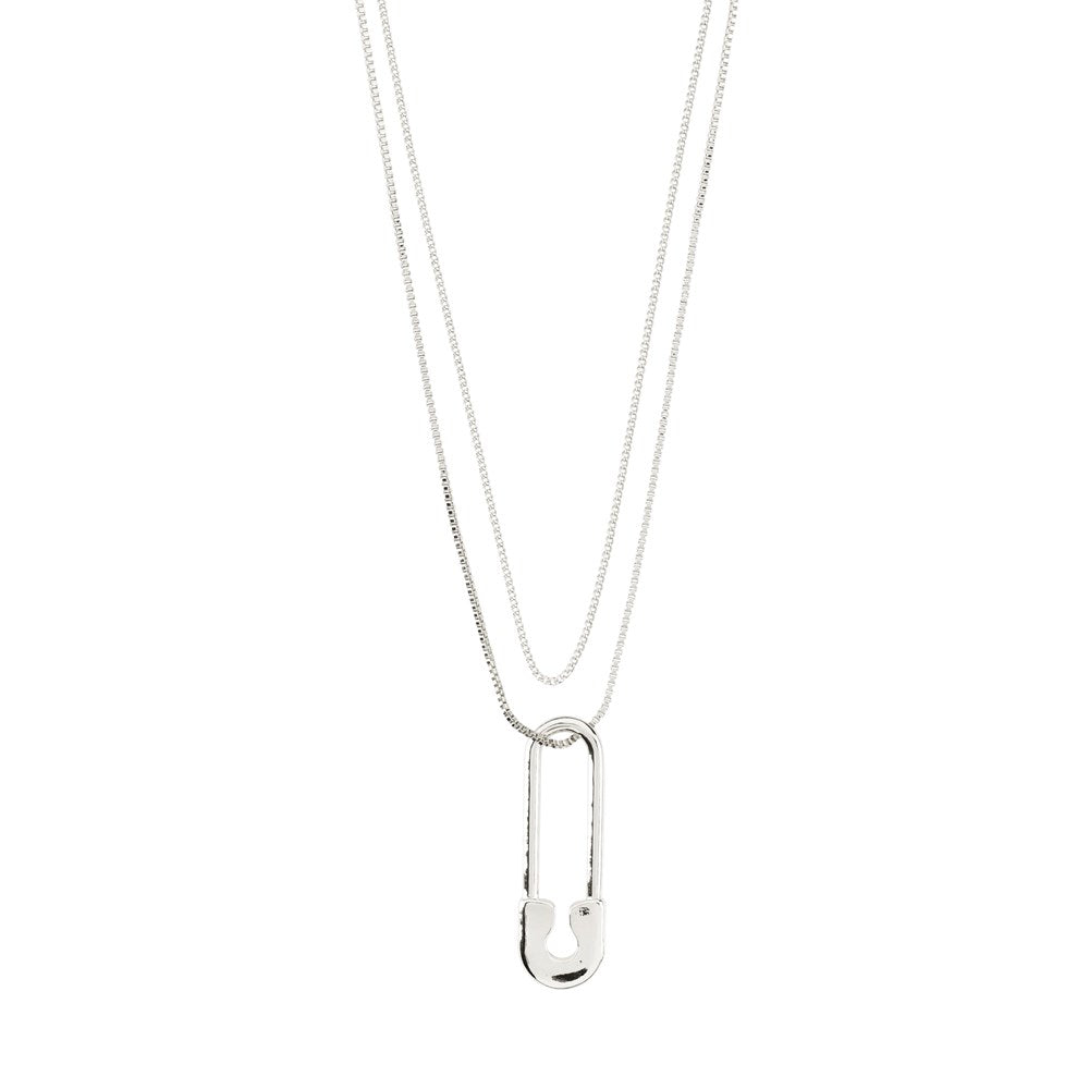 Pace Recycled Pendant Necklace  - Silver Plated