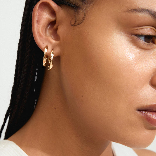 Dawn Recycled Earrings - Gold Plated