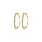 Root Hoop Earrings - Gold Plated