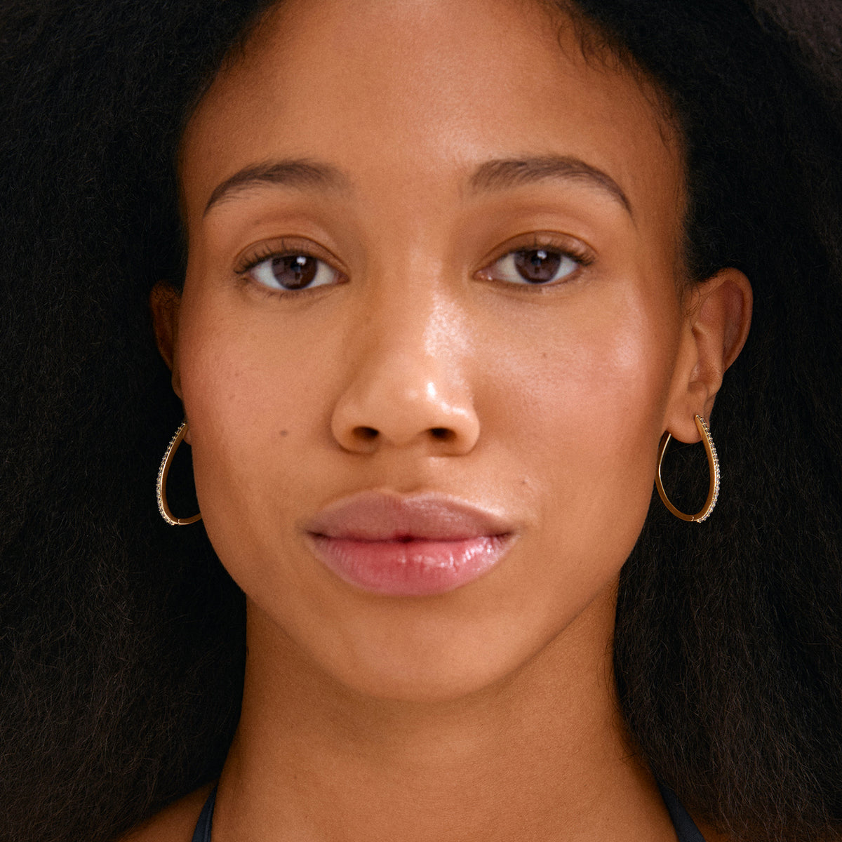 Root Hoop Earrings - Gold Plated