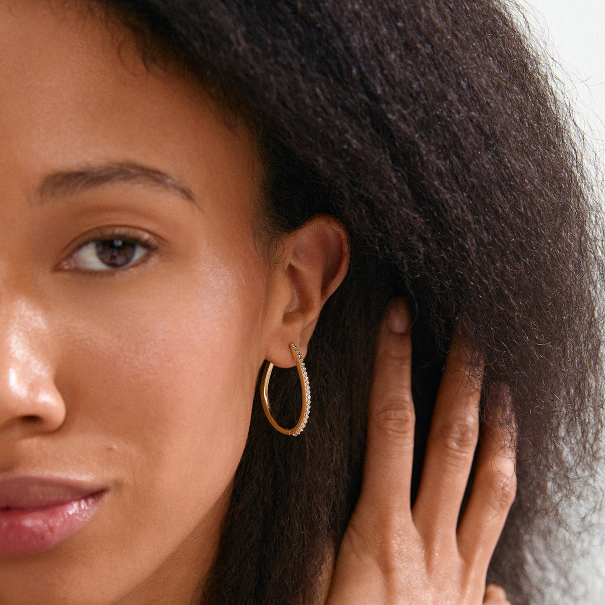 Root Hoop Earrings - Gold Plated