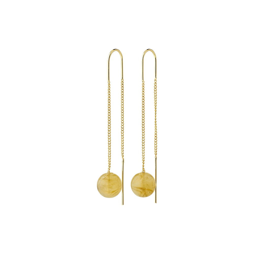 Root Chain Earrings - Gold Plated