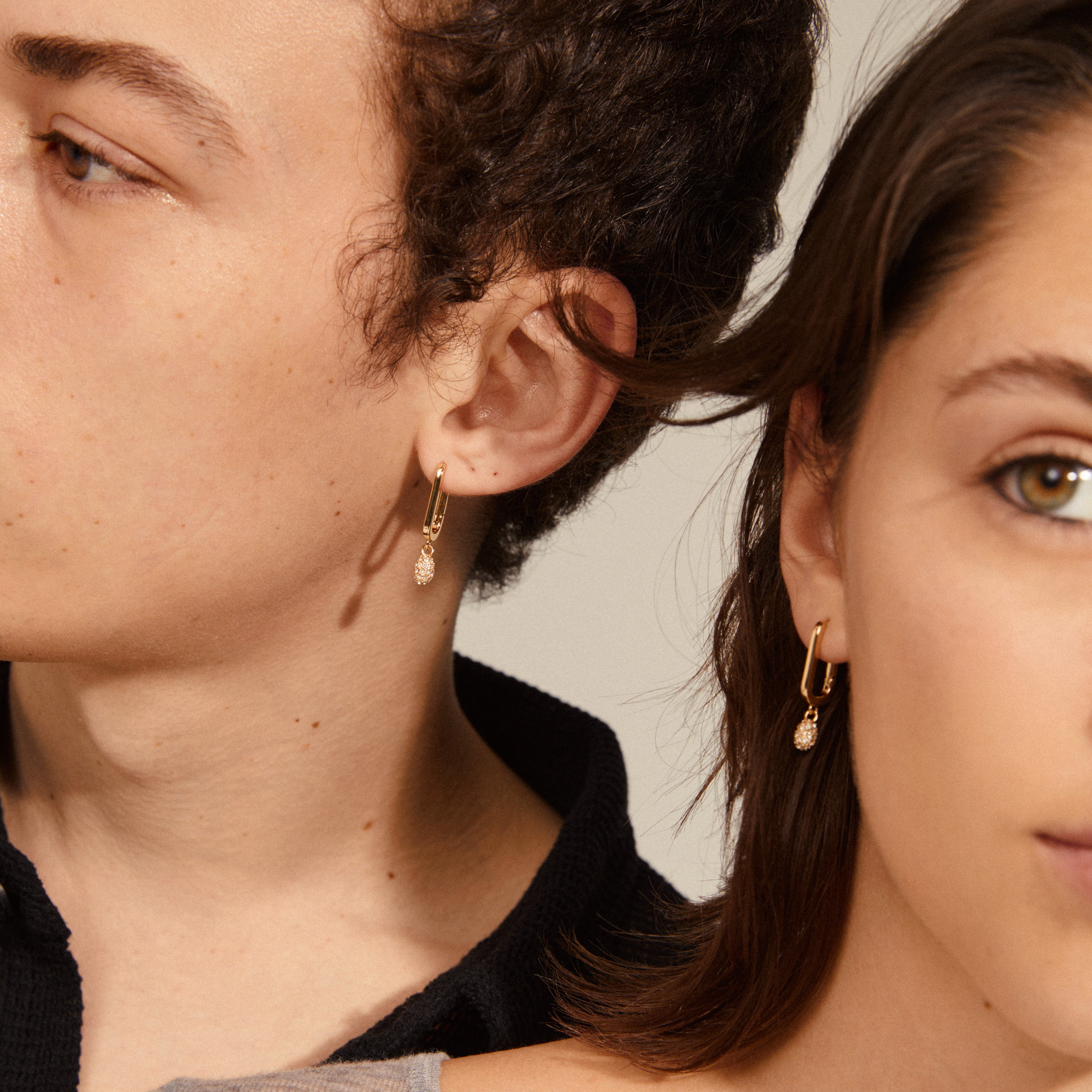 Blink Recycled Square Hoops - Gold Plated