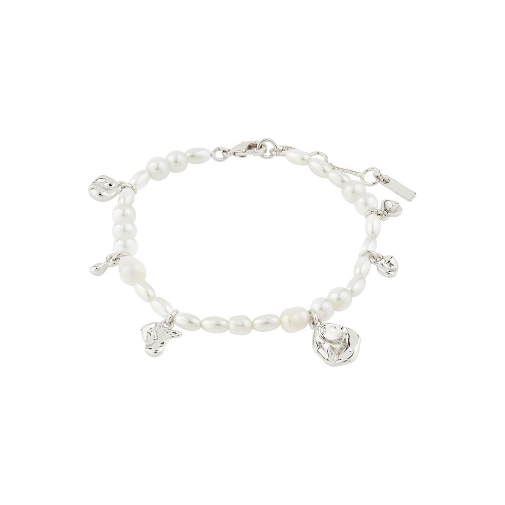 Intent Pearl Bracelet - White - Silver Plated