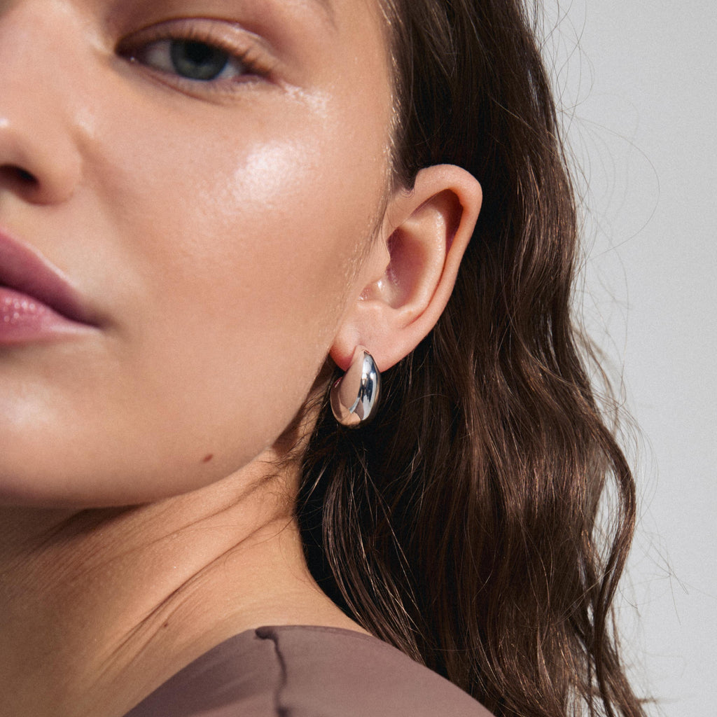Intent Recycled Earrings - Silver Plated